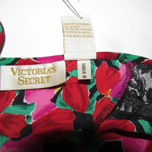 VICTORIA'S SECRET Gold Label Red Floral Slipdres P - Picture 5 of 5